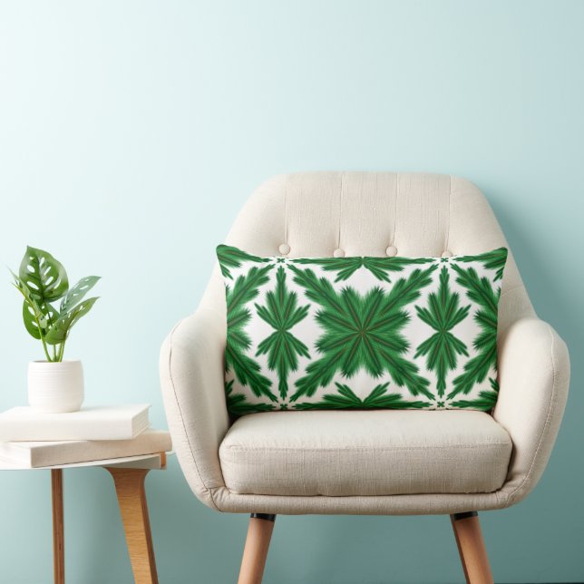 Rectangle Pine Mandala Lumbar Coussin (Chaise)