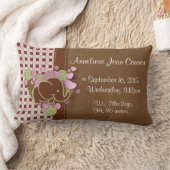 Rectangle Plaid rose et Brown avec Coussin de naissance d'él (Couverture)