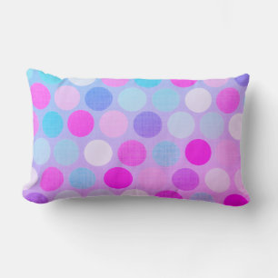 Rectangle Polka-dots colorés Lumbar Coussin