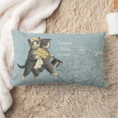 Rectangle Posh Cats Mariage bleu - Lumbar Coussin (Couverture)