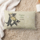 Rectangle Posh Cats Mariage Ivory -Lumbar Coussin (Couverture)