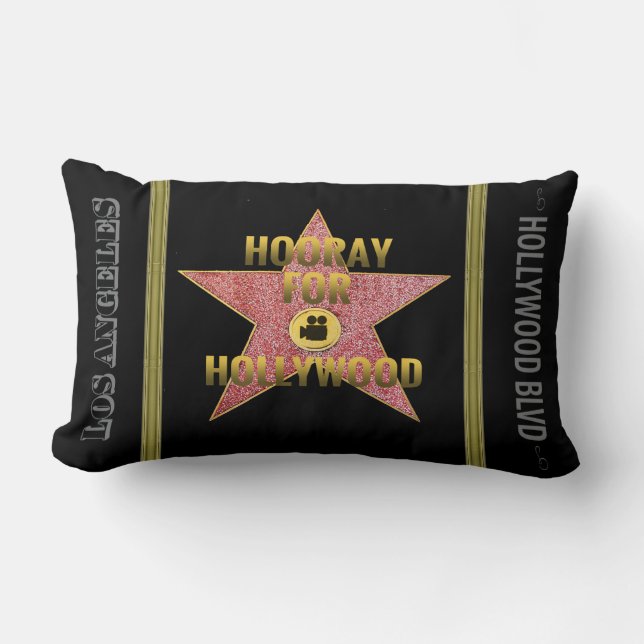 Rectangle Poster Hollywood Blvd. Coussin Lumbar (Recto)