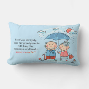 Rectangle Prière pour grands-parents - Lumbar Coussin 13" x 