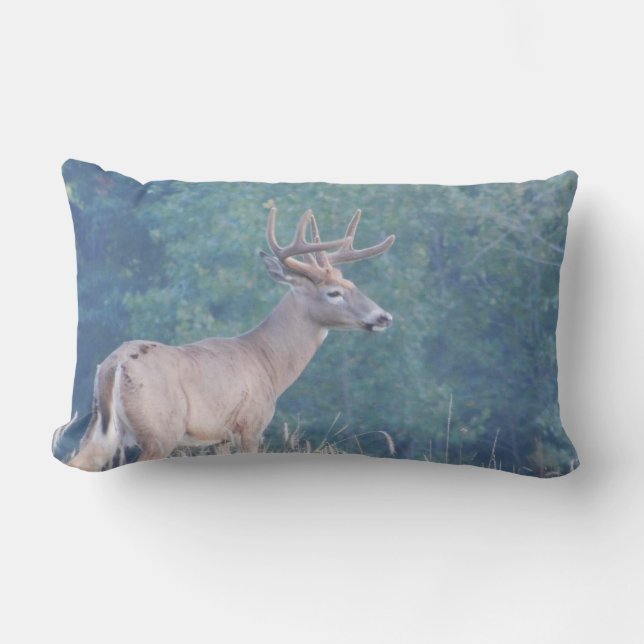 Rectangle Profil de cerf blanc dans le Coussin Lumbar de ter (Recto)
