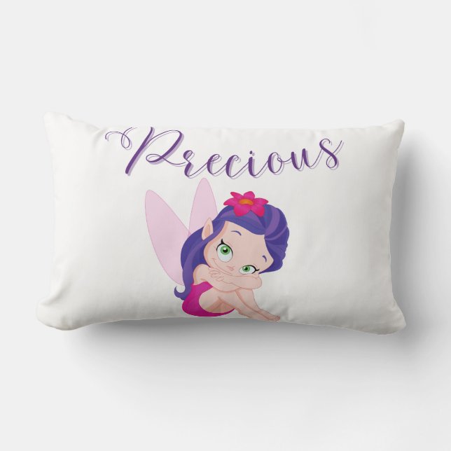 Rectangle Purple Princess Fairy Lumbar Coussin (Recto)