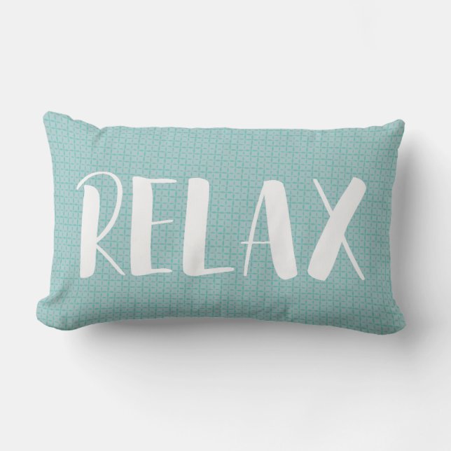 Rectangle Relax Beach House Seafoam Green Lumbar Coussin (Recto)