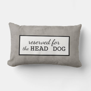 Rectangle réservé au chien coussin gris et blanc