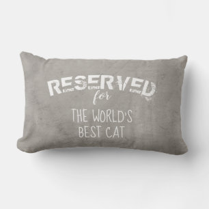 Rectangle réservé pour le coussin de citation de chat gris e