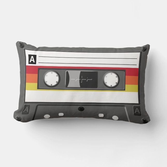 Rectangle Rétro coussin de bande de cassette audio (Recto)
