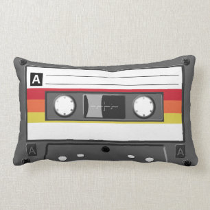 Rectangle Rétro coussin de bande de cassette audio