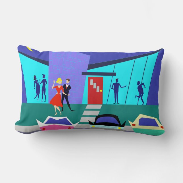 Rectangle Rétro coussin lombaire de partie de Chambre (Recto)