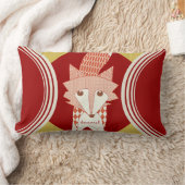 Rectangle Retro Personnalisé Orange Rouge Stylisé Coussin Fo (Couverture)