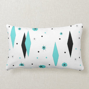 Rectangle Rétros diamants de turquoise et coussin lombaire