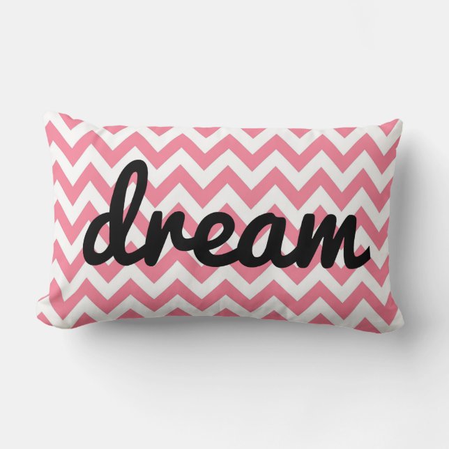 Rectangle Rêve inspiré rose du coussin | de Chevron (Recto)