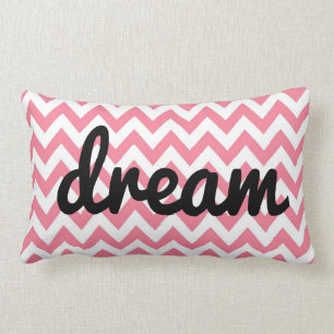 Rectangle Rêve inspiré rose du coussin de Chevron