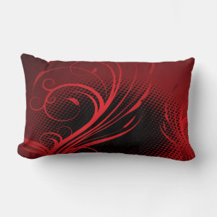 Rectangle Rich rouge Abstrait américain MoJo Coussin