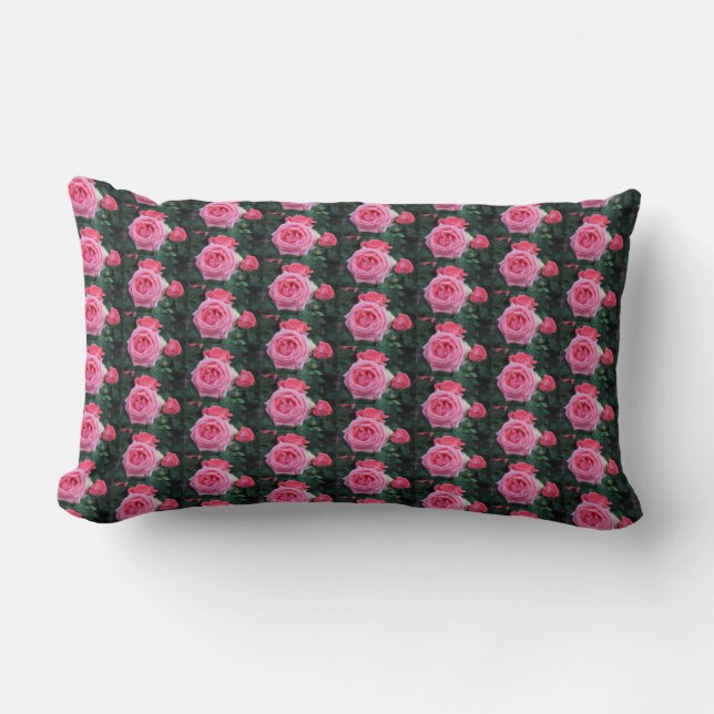 Rectangle Rose Blossom BouquetJeter Coussin (Recto)