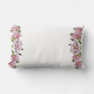 Rectangle Roses sculpturaux sur un Coussin Lumbar