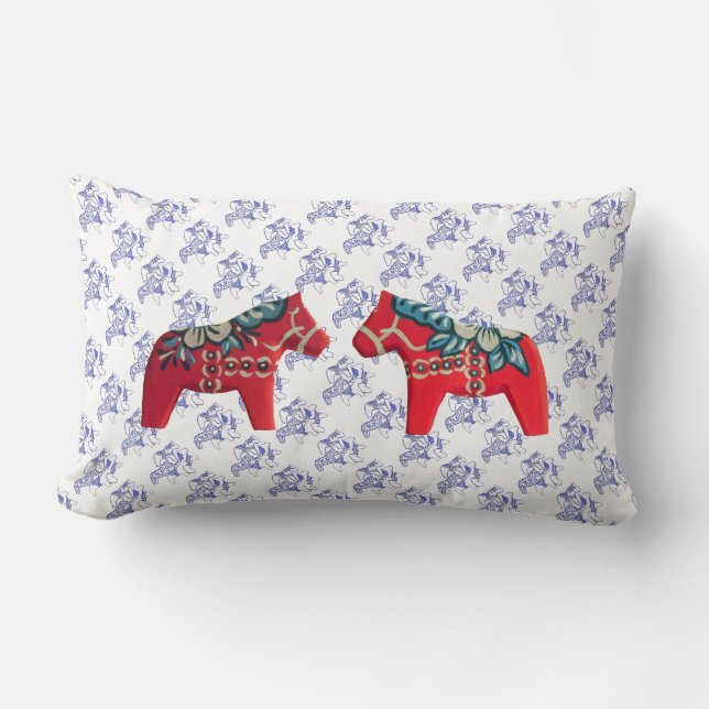 Rectangle Rouge, Bleu Blanc et Dala Trop Coussin (Recto)