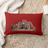 Rectangle Rouge Classic Collecteurs Vintage Car Coussin (Couverture)