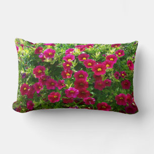 Rectangle Rouge/jaune Floral Américain MoJo Coussin