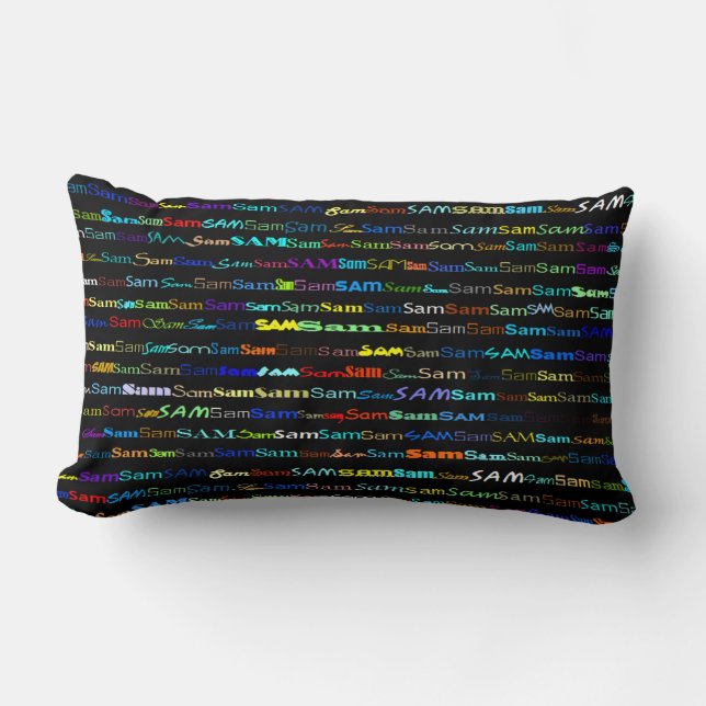 Rectangle Sam Texte Design I Lumbar Coussin (Recto)