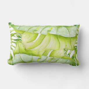 Rectangle Sculptures feuillues sur un Coussin Lumbar