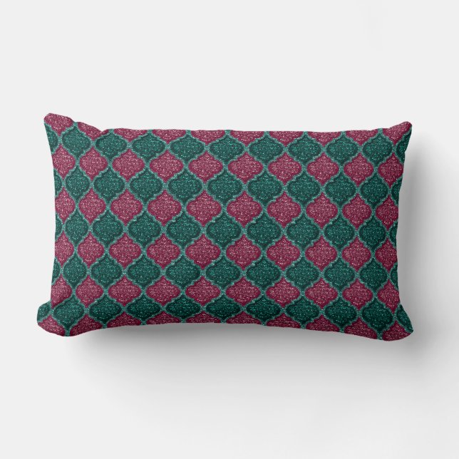 Rectangle Séquins MQF - COUSSIN Plum-Jade-LUMBAR (Recto)