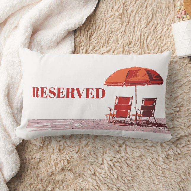 Rectangle SMART ! 🏖️ Coussin de plage réservé – Chaises rou (Couverture)