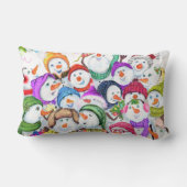 Rectangle Snowmans Noël Lumbar cadeau Coussin (Verso)