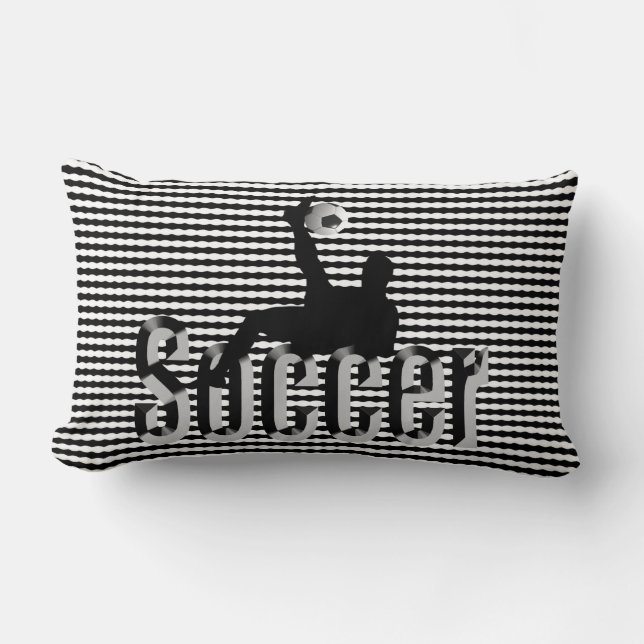 Rectangle Soccer Le Jeu, Lumbar Coussin (Recto)