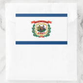 Rectangle sticker met de vlag van West Virginia (Tas)