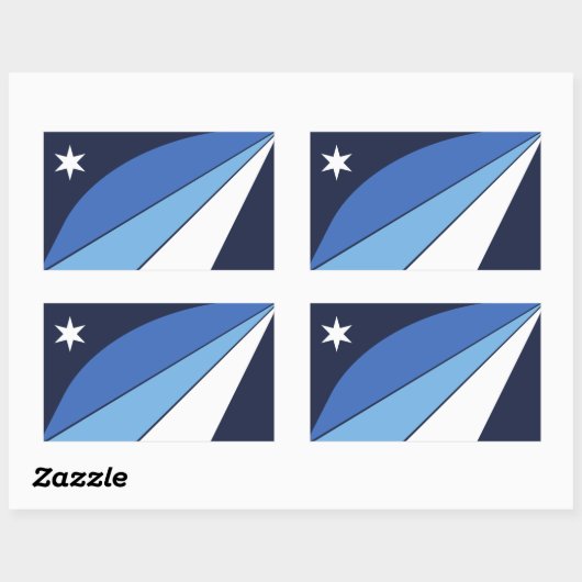 Rectangle sticker met Flag of Columbia, SC (Vel)