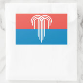 Rectangle sticker met Flag of Kansas City, Verenig (Tas)