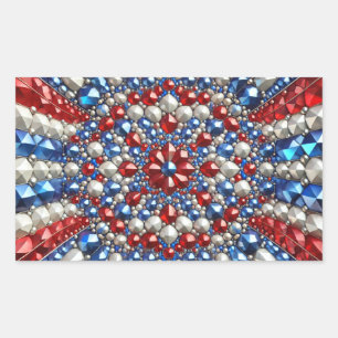 Rectangle sticker met Nederlandse kleuren