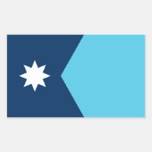Rectangle sticker with Flag of Minnesota, USA (Voorkant)