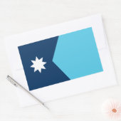 Rectangle sticker with Flag of Minnesota, USA (Envelop)