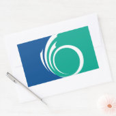 Rectangle sticker with Flag of Ottawa, Canada (Enveloppe)