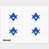 Rectangle sticker with Flag of Toyota City (Feuille)