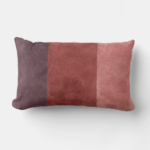 Rectangle Suede Comme Coussin d'Orange Brûlé/Plum Lumbar