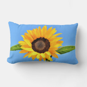 Rectangle Sunflower Jaune Ciel bleu Coussin