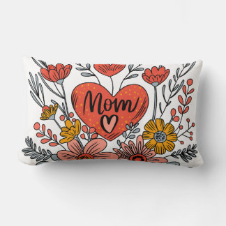Rectangle Super Mom Floral Coussin