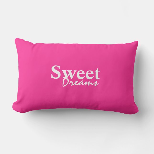 Rectangle Sweet Dreams Coussin rouge et blanc (Recto)