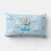 Rectangle Teddy Bear Aviator Lumbar Coussin (Verso)