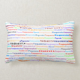 Rectangle Tequesta Texte Design II Lumbar Coussin