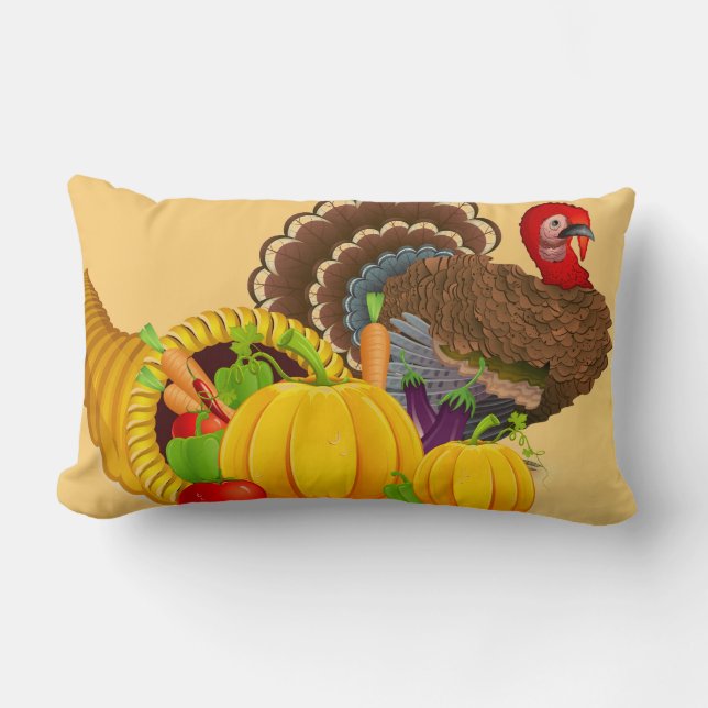 Rectangle Thanksgiving Turquie Coussin (Recto)