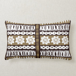 Rectangle Tissu Brown tropical 13" de Tapa" coussin x20