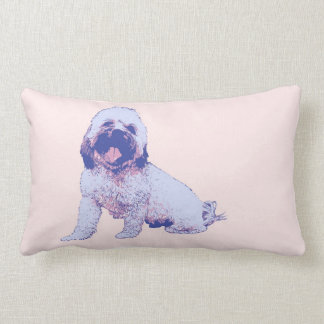 Rectangle Toile à grain d'orge le coussin de chien