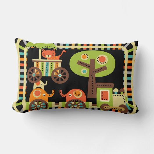 Rectangle Train animal Coussin MOJO (Recto)