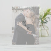 Rectangle Transparant legant Script Photo Kaart (Staand voorkant)